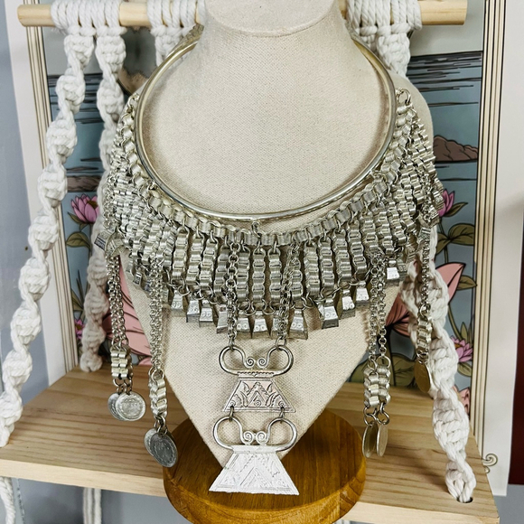 Vintage Turkish Coin Cleopatra Necklace | Ethnic Tribal Ottoman Boho Witchy Fest - Picture 1 of 10